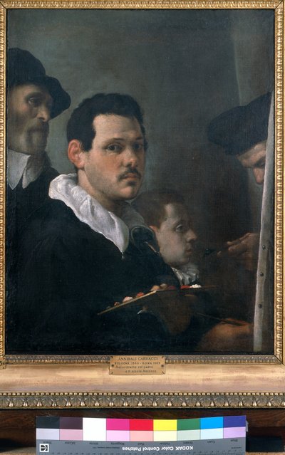 Self-portrait with other figures, c.1593 by Annibale Carracci