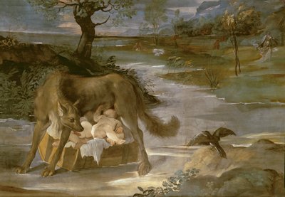 The She-Wolf Suckling Romulus and Remus, from the History of Romulus Cycle by Annibale Copy Carracci