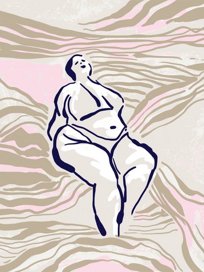 Curvy Woman Relaxing by Annick