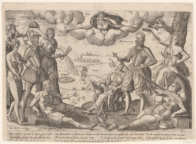 Allegorical Print of the Duke of Alva and the Prince of Orange by Anonymous
