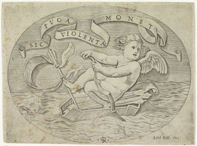 Amor Escapes Over the Sea by Anonymous