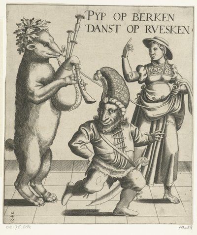 Bear with Bagpipes by Anonymous