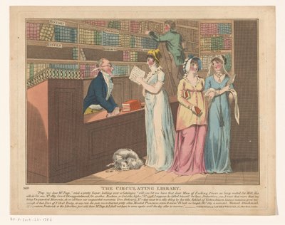 Three Women in a Circulating Library by Anonymous