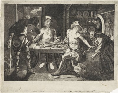 Jupiter and Mercury in the House of Philemon and Baucis by Anonymous