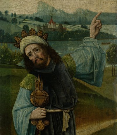 King Melchior, one of the Three Magi, Pointing at the Star (fragment) by Anonymous