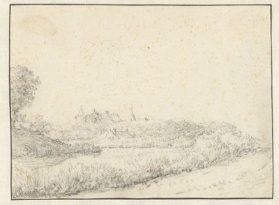 Landscape with a Castle Near the Bank of a River by Anonymous