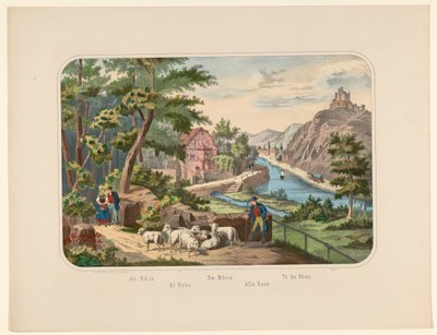 Landscape on the Rhine in Germany by Anonymous