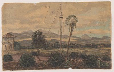 Landscape with Flagpole by Anonymous