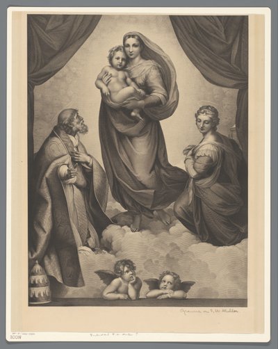 Mary and Child with St. Sixtus and St. Barbara (Sistine Madonna) by Anonymous