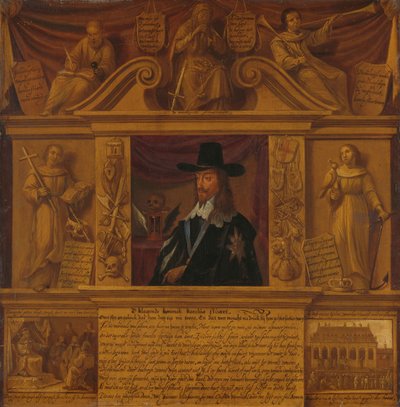 Portrait of Charles I, King of England, in a Frame with Allegorical Figures and Historical Representations by Anonymous