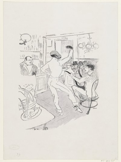 Portrait of Dancing Black Clown Chocolat in English Bar in Paris by Anonymous