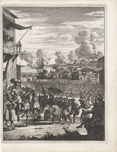 Two Indian Princes Bowing to Rijcklof van Goens in Kollam by Anonymous