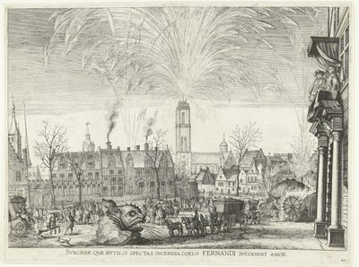 Fireworks; Entry of Ferdinand into Ghent in 1635 by Anonymous