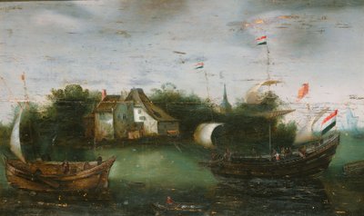 A Sea-going Vessel Sailing into an Inland Waterway by Anonymous Anonymous