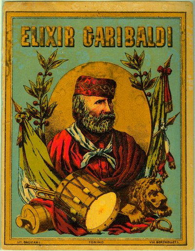 Advertisement for Elixir Garibaldi, with portrait of the Italian patriot by Anonymous Anonymous