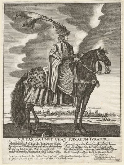 Sultan Ahmed III (1673-1736) - Anonymous - 1710 - Copper engraving - Private Collection by Anonymous Anonymous
