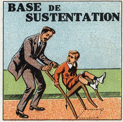 Balance of solids: basis for sustaining. Anonymous illustration of 1925. Private collection. by Anonymous Anonymous