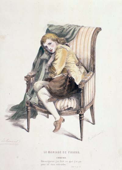 Cherubino character in Le Nozze di Figaro, opera by Mozart (1837) by Anonymous Anonymous