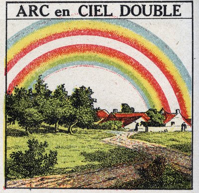 Colours: double rainbow. Anonymous illustration of 1925. Private collection. by Anonymous Anonymous