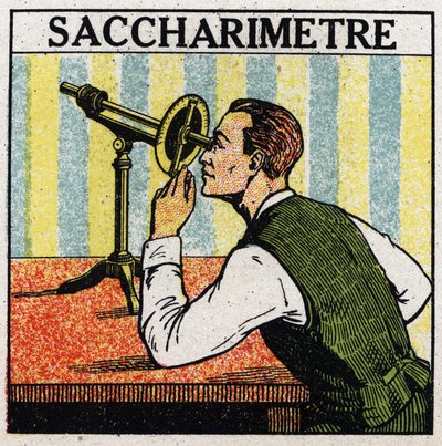 Double refraction: saccharimeter. Anonymous illustration of 1925. Private collection. by Anonymous Anonymous