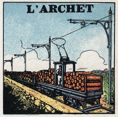 Electric Trams: The Bow. Anonymous Illustration of 1925. Private Collection. by Anonymous Anonymous