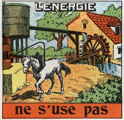 Energy does not wear out: horse attaches to a manege and hears water in a reservoir by Anonymous Anonymous
