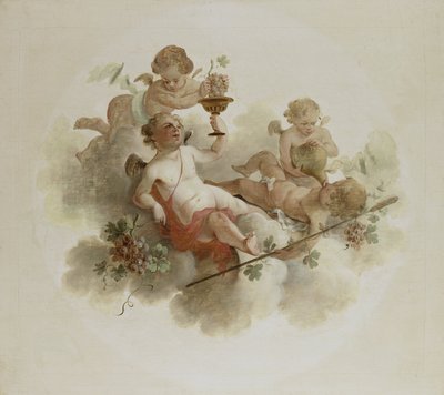Four Putti with Grapes by Anonymous Anonymous