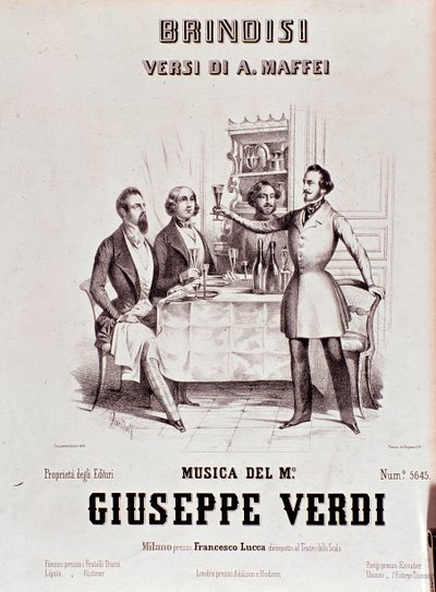 Frontispiece of Musical Score of Brindisi by Anonymous Anonymous