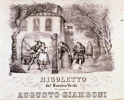 Frontispiece of Musical Score of Rigoletto Opera by Giuseppe Verdi by Anonymous Anonymous