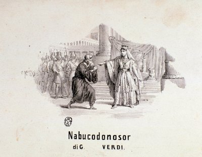 Illustrated Frontispiece of Musical Score of Nabucco by Anonymous Anonymous