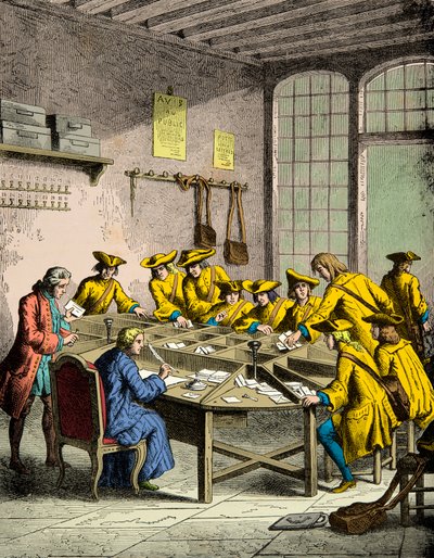 Large Post Office in Paris Under King Louis XVI by Anonymous Anonymous