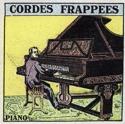 Musical Instruments: Batted String Instruments. A Piano Player. Anonymous Illustration from 1925. Private Collection by Anonymous Anonymous