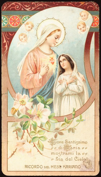 Our Lady Protecting and Guiding the Way to Heaven - 20th century pious image - Private collection by Anonymous Anonymous