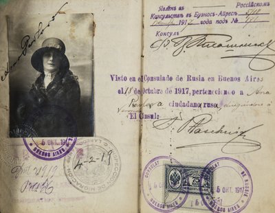 Passport of Anna Pavlova (c. 1920) by Anonymous Anonymous