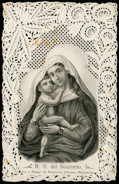 Pious image: Our lady of good help, with Jesus by Anonymous Anonymous