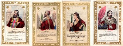 Pious image: St. Ulrich of Augsburg, St. Stanislaus, St. Bibiana, St. Ladislas I of Hungary by Anonymous Anonymous