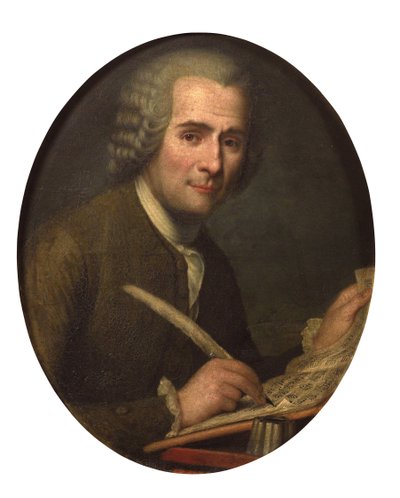 Jean-Jacques Rousseau Writing a Sheet Music by Anonymous Anonymous