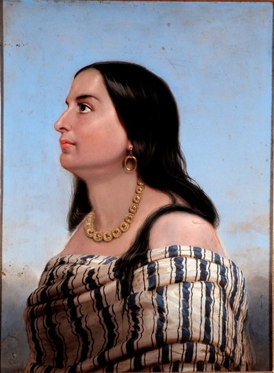 Portrait of Anita Garibaldi, wife of Giuseppe Garibaldi by Anonymous Anonymous