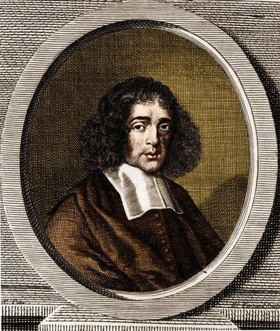 Portrait of Baruch Spinoza (1632-1677), Dutch philosopher, also known as Bento de Espinosa or Benedictus de Spinoza or Benoit de Spinoza by Anonymous Anonymous