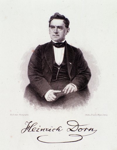 Portrait of Heinrich Dorn by Anonymous Anonymous