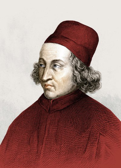 Portrait of Marsilio Ficino, known in French as Marsile Ficin (1433 - 1499), engraving 18th century by Anonymous Anonymous