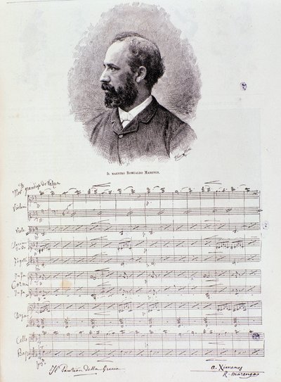 Portrait of Romualdo Marenco (engraving) by Anonymous Anonymous