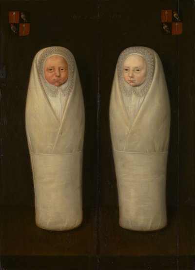 Portrait of Swaddled Twins: The Early-Deceased Children of Jacob de Graeff and Aeltge Boelens by Anonymous Anonymous