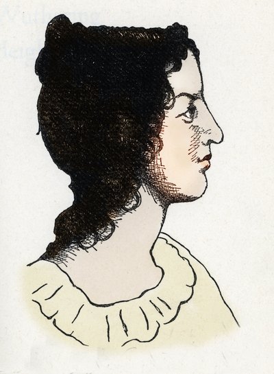 Portrait of the British writer Emily Bronte by Anonymous Anonymous