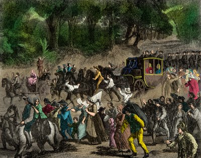 Return of the royal family to Paris after their flight to Varennes in 1791 by Anonymous Anonymous
