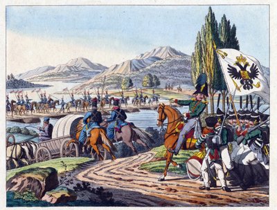 Russian Army Crosses the Pruth River into Moldavia on May 1828 by Anonymous Anonymous