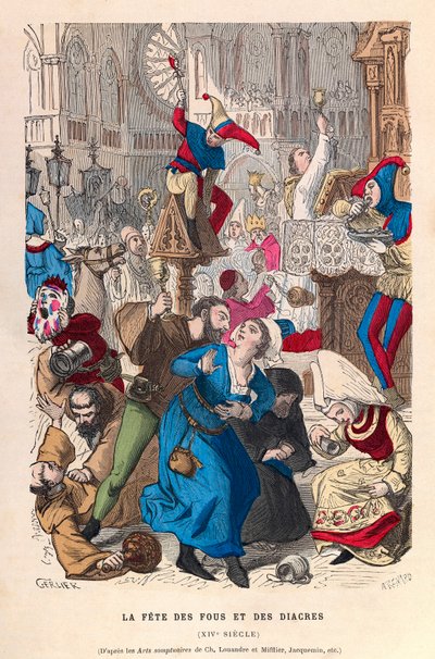 The Feast of Fools and Deacons at Paris 16th Century by Anonymous Anonymous