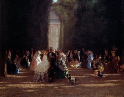 The alleyway of leaflet to the Tuileries under the Second Empire. Anonymous painting by Anonymous Anonymous