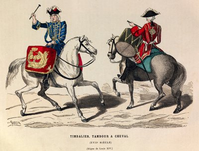 Timbalier and drum riding under King Louis XIV in the 17th century by Anonymous Anonymous