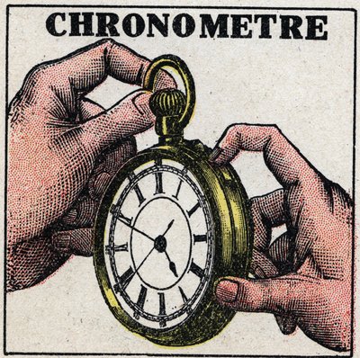 Time: a chronometer. Anonymous illustration of 1925. Private collection. by Anonymous Anonymous